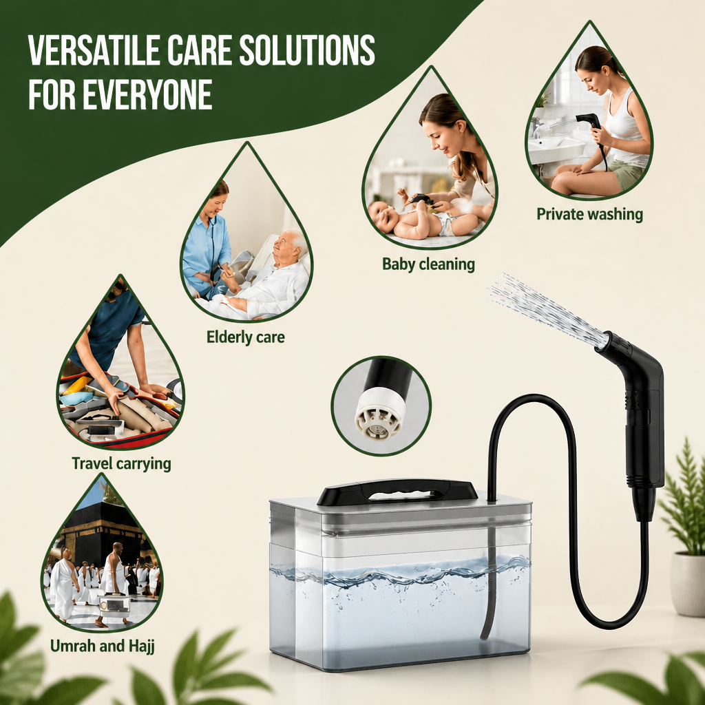 Portable rechargeable electric bidet