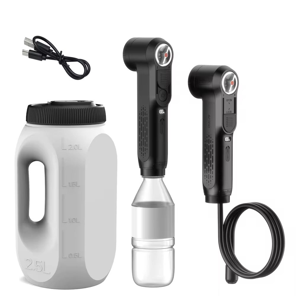 FOTSHARER Portable Bidet for Travel, High Pressure Electric Bidet for Women & Men, 1600mAh Battery, Dual Adjustable Spray Modes, LED Display, 2.5L Tank, IPX6 Waterproof Handheld Bidet for Camping