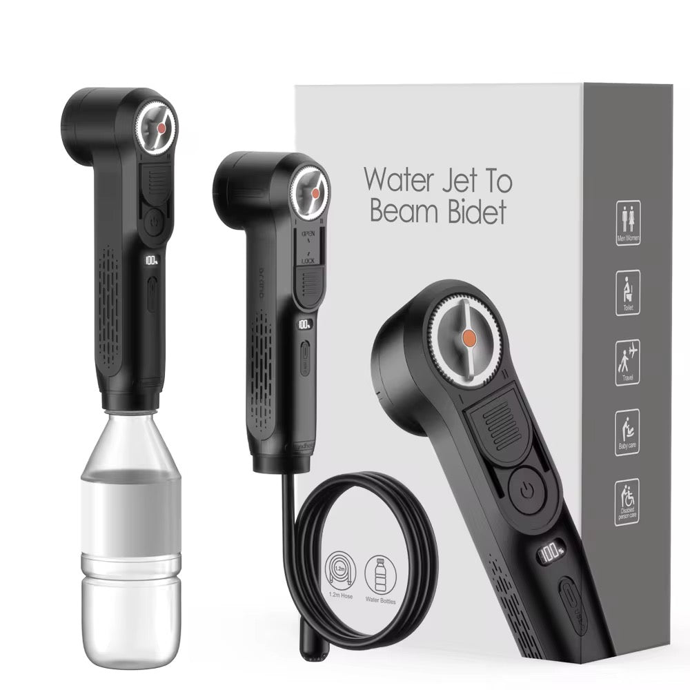 FOTSHARER Portable Bidet for Travel, High Pressure Electric Bidet for Women & Men, 1600mAh Battery, Dual Adjustable Spray Modes, LED Display, 2.5L Tank, IPX6 Waterproof Handheld Bidet for Camping