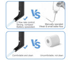 Comparison chart of the Safarex battery bidet sprayer versus manually operated sprayers and toilet paper