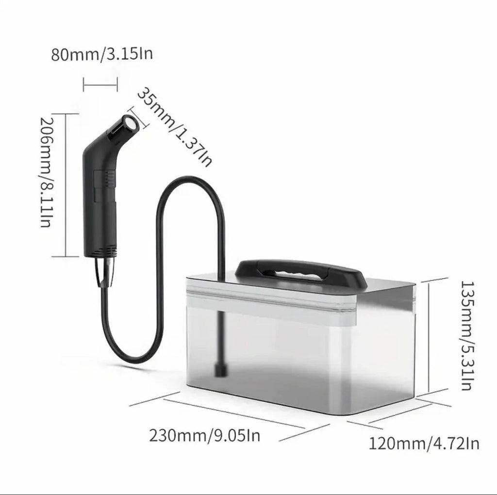 Portable Electric Bidet Sprayer – 2.3L Water Capacity, 800mAh Rechargeable Battery, Adjustable Water Pressure, Travel & Personal Hygiene Cleaner