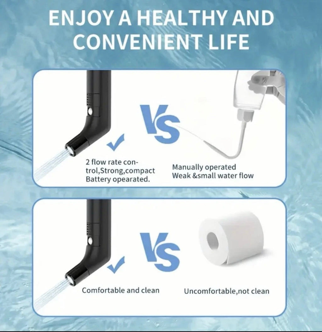 Portable Electric Handheld Bidet Sprayer, Rechargeable, 2.5L Water Tank, 800mAh Battery, Portable, for Personal Hygiene & Postpartum Care