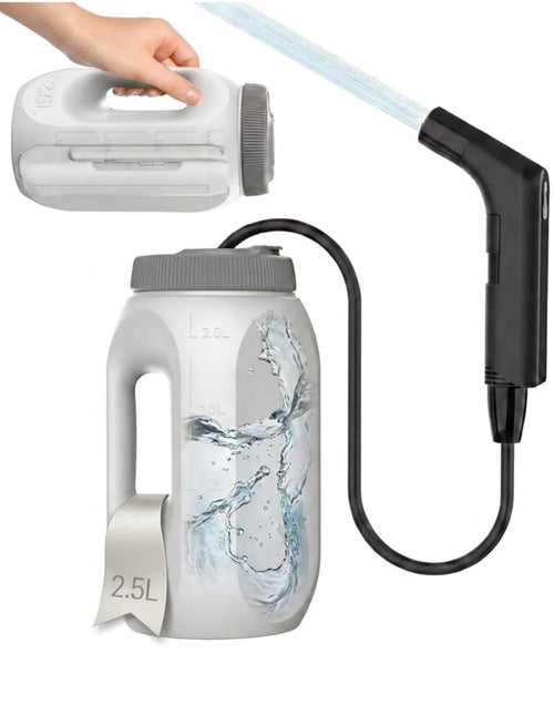 Safarex 2.5L handheld electric bidet sprayer with rechargeable water tank and black hose nozzle