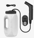Safarex 2.5L white handheld bidet sprayer with black nozzle and USB charging cable